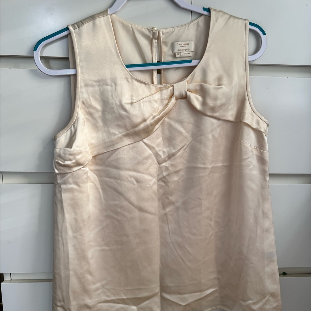 Kate Spade Silk Ivory Sleeveless Blouse
